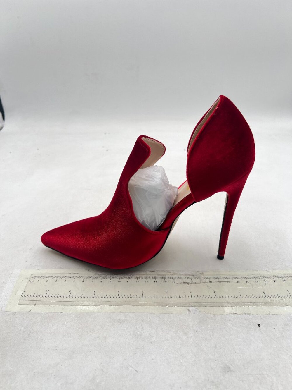FSJ Red Satin Pointed Toe Pumps High Heel Sexy Slip On Office Cute Evening Shoes